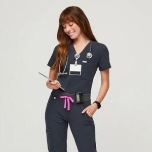 Figs Catarina Scrub Top in Night Sky